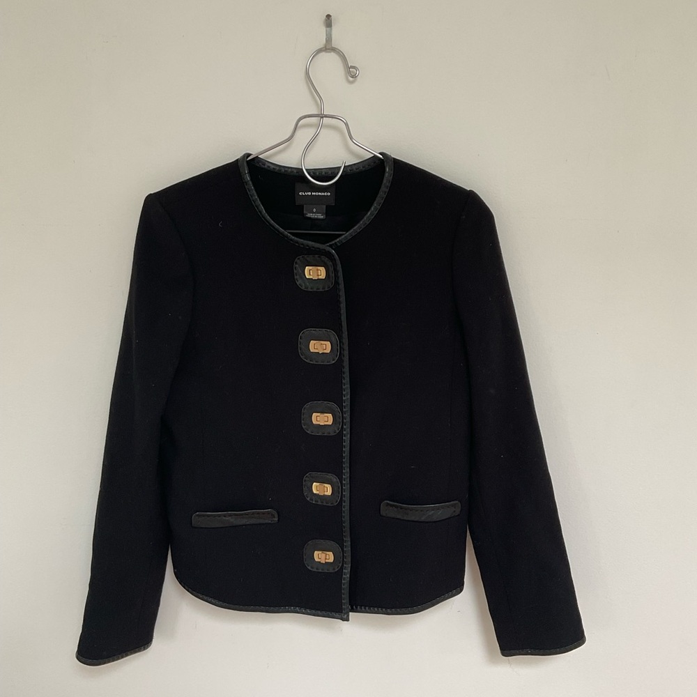 Club Monaco Black Blazer Tailored Suit Jacket